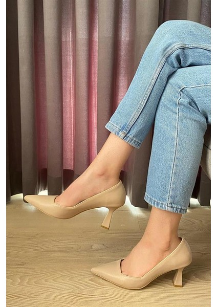 Kadın Nut Cilt 7 cm Topuklu Stiletto fırsatları