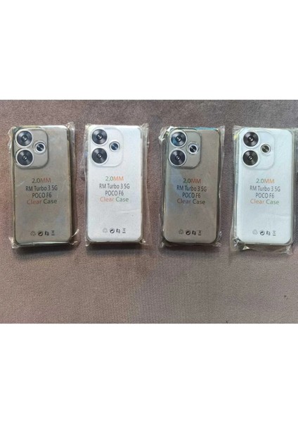Xiaomi Redmi Turbo 3 5g Poco F6 Uyumlu Şeffaf Simli Silikon Kılıf
