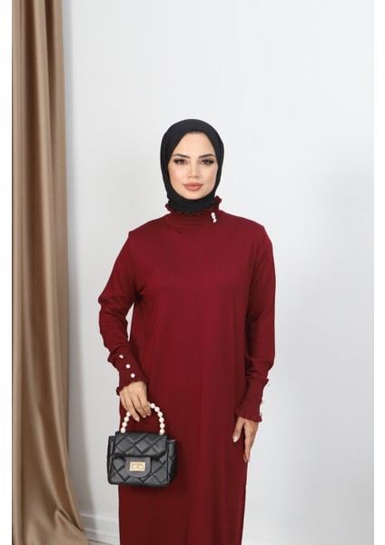 Taş Detaylı Merserize Elbise modelleri