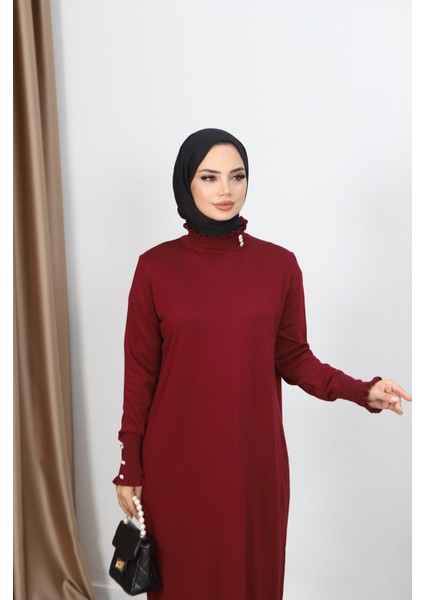 Taş Detaylı Merserize Elbise fırsatları