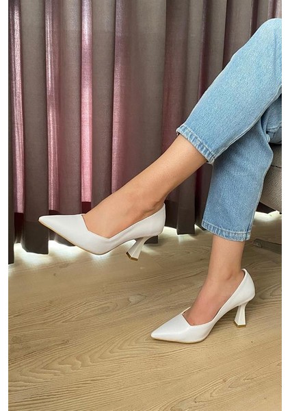 Kadın Beyaz Cilt 7 cm Topuklu Stiletto fiyatları