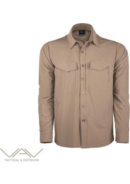Uzun Kol Gömlek Tacflex-01 Bej Xl