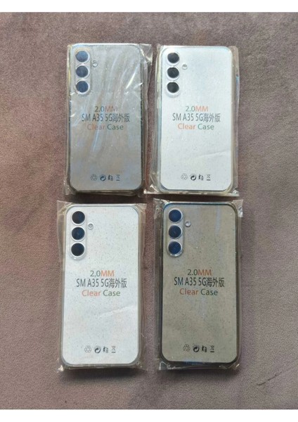 A35 5g Uyumlu Şeffaf Simli Silikon Kılıf modelleri