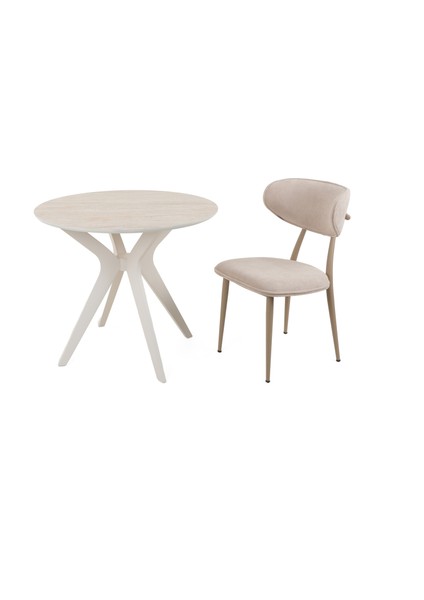 90X90CM Yuvarlak Masa Traverten Mutfak Masası-Balkon Masası Pera Model fiyatları