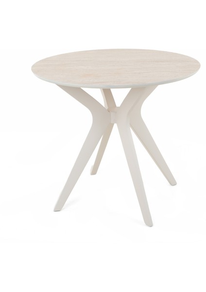 90X90CM Yuvarlak Masa Traverten Mutfak Masası-Balkon Masası Pera Model modelleri