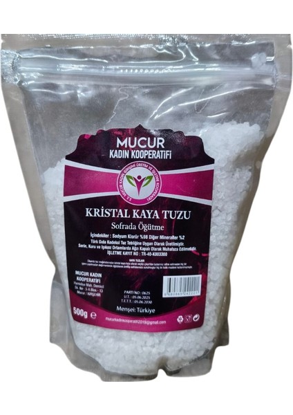 Mucur Kadın Kooperatifi Kristal Kaya Tuzu 500 gr