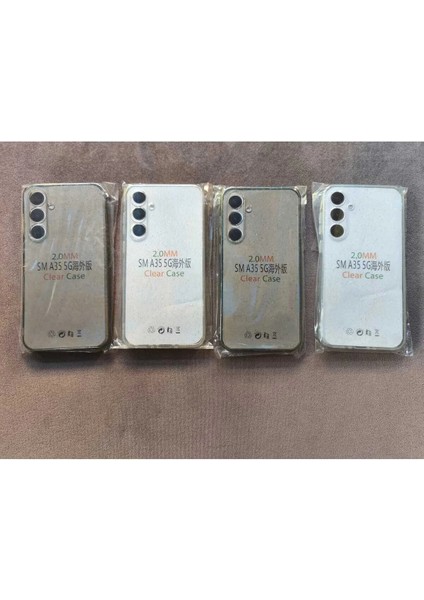 A35 5g Uyumlu Şeffaf Simli Silikon Kılıf