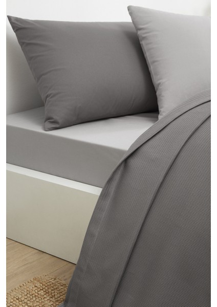 Colourist Çift Kişilik Pike Takımı Ranforce Antrasit - Gümüş modelleri