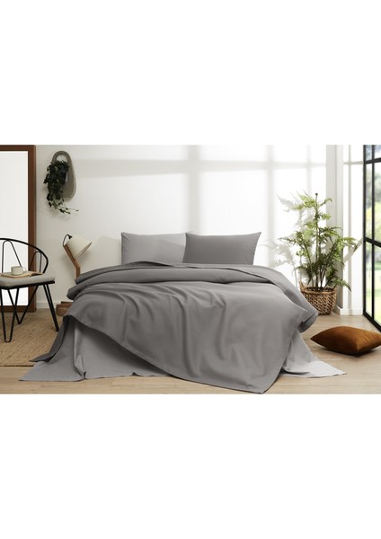 Colourist Çift Kişilik Pike Takımı Ranforce Antrasit - Gümüş indirimleri