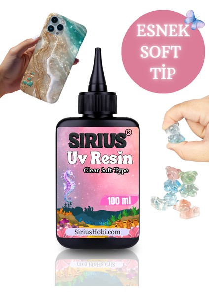 Sirius Soft Tip Uv Reçine (Esnek Yapı – Yarı Elastik)-Hızlı Kürlenen 100ML