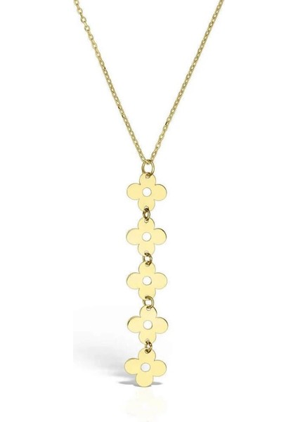 Y Model Beş Çiçek Kolye