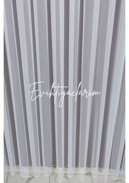 Titi Bambu Keten Görünümlü Ütü Istemez Salon ve Misafir Odalarına Uygun 1/3 Sık Pileli Tül Perde modelleri