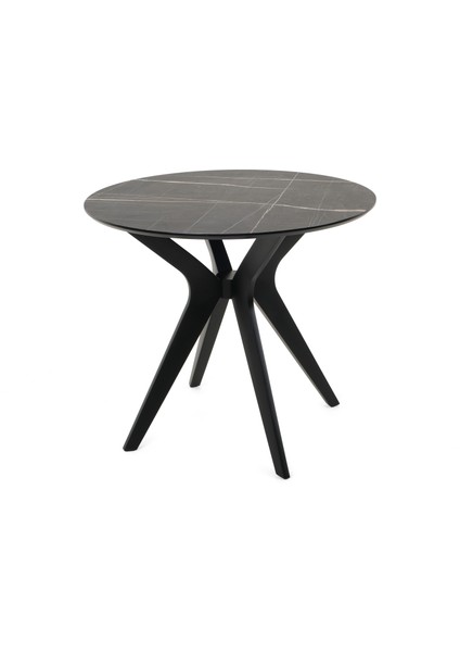 90X90CM Yuvarlak Masa Siyah Mutfak Masası-Balkon Masası Pera Model fiyatları