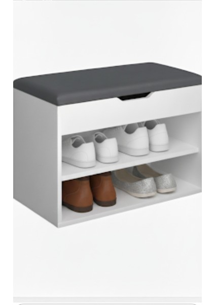 Modern Tasarımlı Çok Amaçlı Ayakkabılık & Oturma Puflu Ayakkabılık – 50 x 42 x 30 cm indirimleri