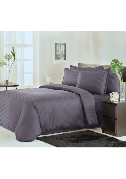 Nevresim Takımı Saten Pamuk Çift Kişilik Antrazıt fırsatları