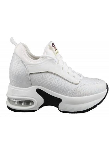 24K300-2 Gizli Dolgu Taş Detaylı Kadın Spor Ayakkabı