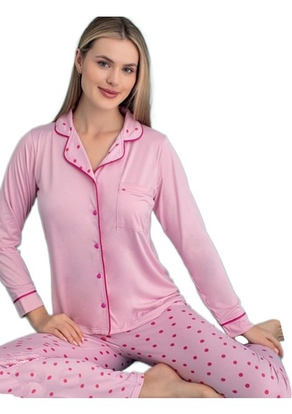 Giulietta Notte Uzun Kol Düğmeli Kadın Pijama Takımı Ev Giyim Hediyelik fırsatları