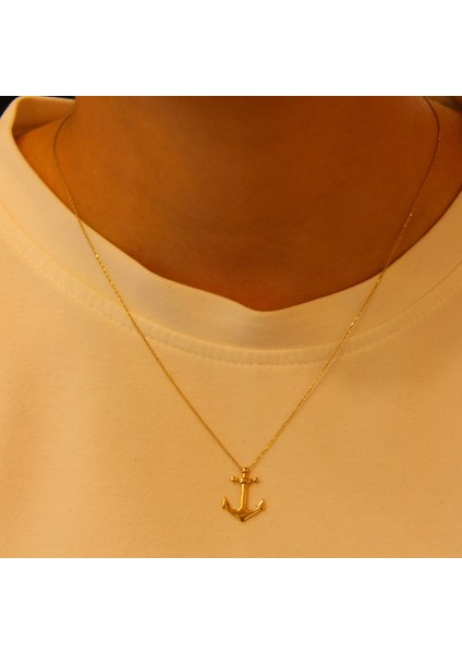 14 Ayar Altın Çapa Kolye fiyatları