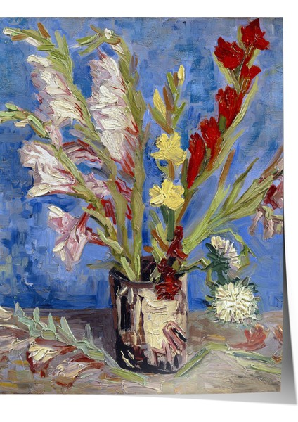 Çerçevesiz Poster, Vazo Içinde Canlı Çiçekler, Salon Dekoru Poster No: 113521