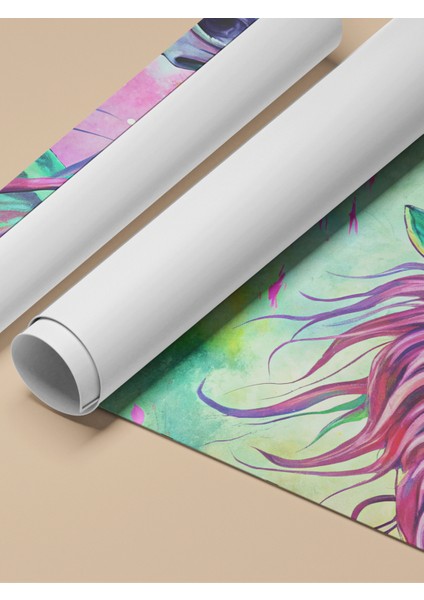 Çerçevesiz Poster, Renkli Soyut At Tasarımı, Genç Odası Dekoru Poster No: 113722 fırsatları