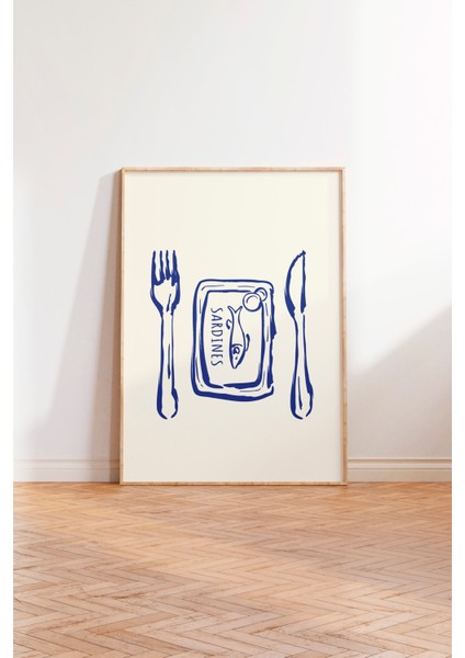 Ahşap Çerçeveli Tablo, Piknik Eskizi, Mutfak Dekoru Poster No: 113737 modelleri