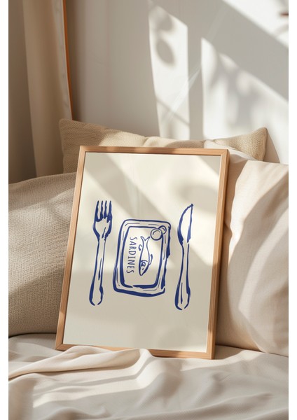 Ahşap Çerçeveli Tablo, Piknik Eskizi, Mutfak Dekoru Poster No: 113737 indirimleri