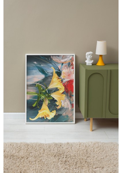 Beyaz Çerçeveli Tablo, Doğanın Dansı, Salon Dekoru Poster No: 113535 fırsatları