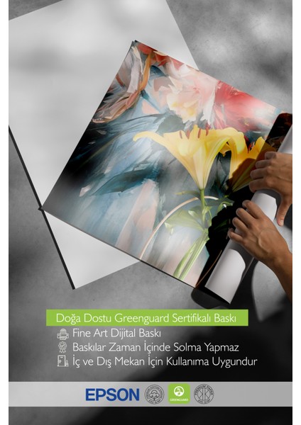 Beyaz Çerçeveli Tablo, Doğanın Dansı, Salon Dekoru Poster No: 113535