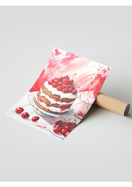 Çerçevesiz Poster, Kiraz Senfonisi, Mutfak Dekoru Poster No: 113397 modelleri