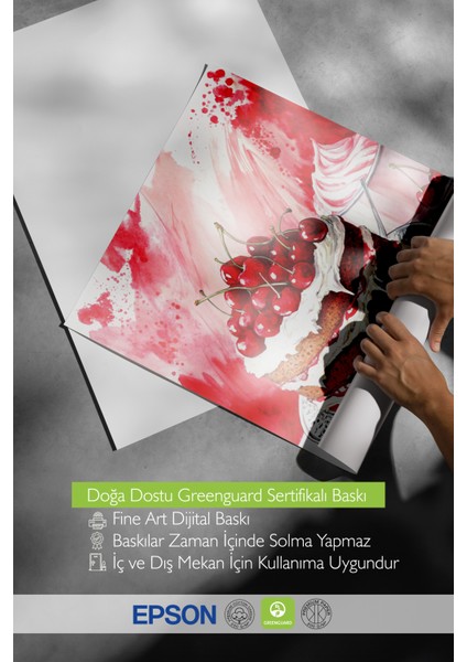 Çerçevesiz Poster, Kiraz Senfonisi, Mutfak Dekoru Poster No: 113397