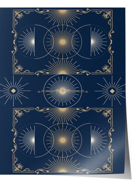 Çerçevesiz Poster, Gökyüzü Geometrisi, Ofis Dekoru Poster No: 113881