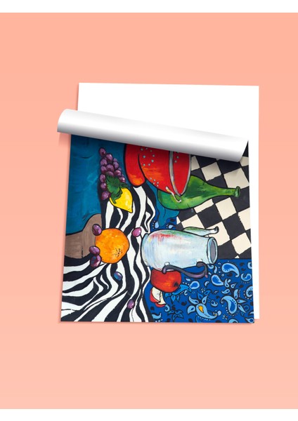 Çerçevesiz Poster, Renkli Soyut Meyve Kompozisyonu, Ofis Dekoru Poster No: 113528 fiyatları