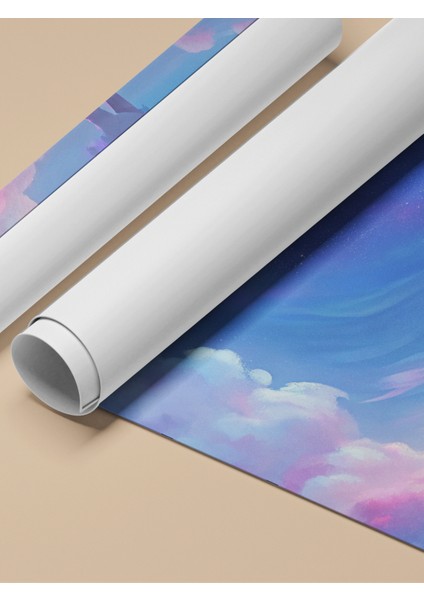 Çerçevesiz Poster, Gökyüzünde Yürüyen Kız Dijital Tasarım, Genç Odası Dekoru Poster No: 113848 fırsatları