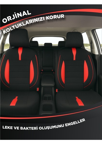 Nissan Note Oto Koltuk Kılıfı Ön Arka Tam Set Mihway Betelgeuse Kırmızı Serisi