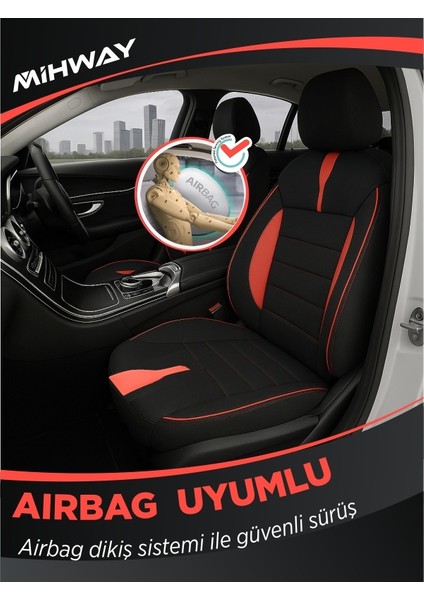 Geely Echo Oto Koltuk Kılıfı Ön Arka Tam Set Mihway Betelgeuse Kırmızı Serisi indirimleri