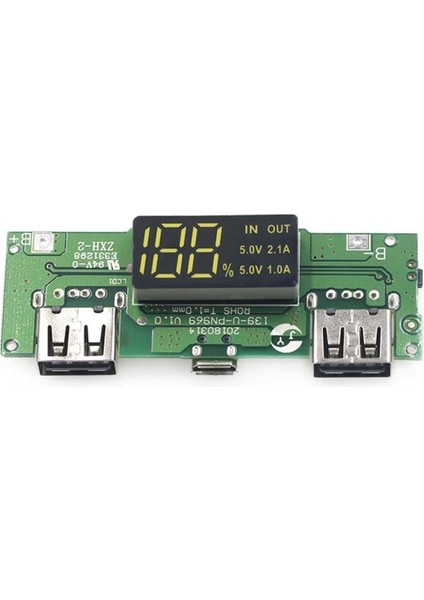 WK-22851 Lityum Pil Powerbank Şarj Modülü Dijital Ekranlı Iki Port 5V-2.1A