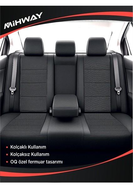 Opel Corsa C Koltuk Kılıfı Ön Arka Tam Set Mihway Betelgeuse Kırmızı Serisi