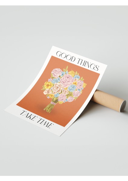 Çerçevesiz Poster, Renkli Çiçek Buketi, Salon Dekoru Poster No: 113504 modelleri