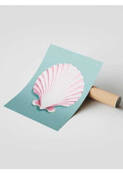 Çerçevesiz Poster, Pembe Deniz Kabuğu Tasarımı, Banyo Dekoru Poster No: 113800 modelleri