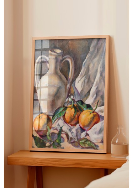 Ahşap Çerçeveli Tablo, Meyve ve Sürahi Natürmort Tablo, Mutfak Dekoru Poster No: 113526 fiyatları