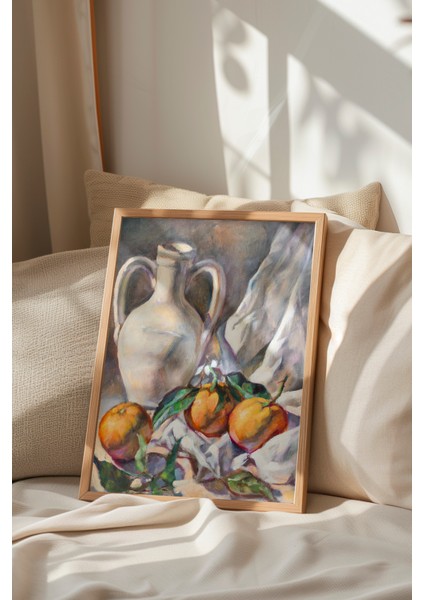 Ahşap Çerçeveli Tablo, Meyve ve Sürahi Natürmort Tablo, Mutfak Dekoru Poster No: 113526 indirimleri