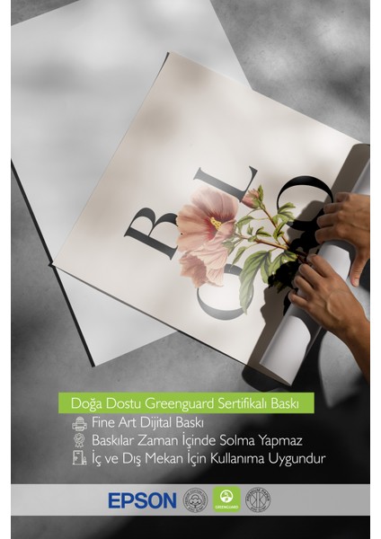 Çerçevesiz Poster, Bloom Tipografik Çiçek Tasarımı, Ofis Dekoru Poster No: 113555