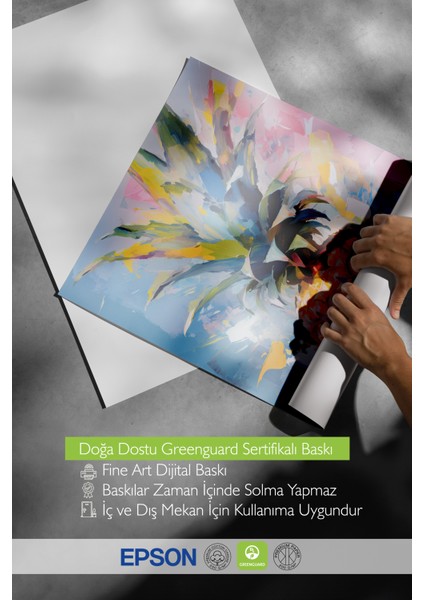 Çerçevesiz Poster, Renkli Ananas Tropik Çizim, Mutfak Dekoru Poster No: 113365