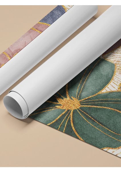 Çerçevesiz Poster, Altın Dokunuşlu Çiçekler, Yatak Odası Dekoru Poster No: 113513 fırsatları