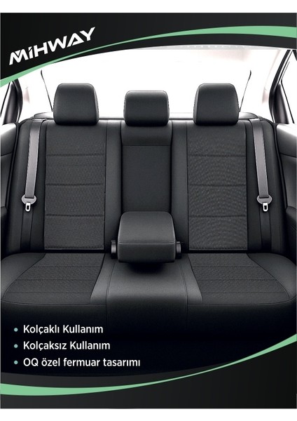 Mercedes C Oto Koltuk Kılıfı Ön Arka Tam Set Mihway Betelgeuse Serisi