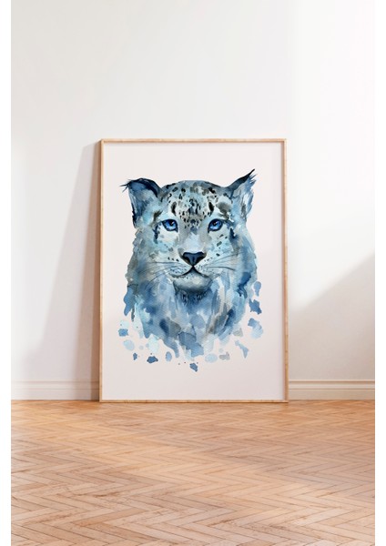 Ahşap Çerçeveli Tablo, Mistik Kar Leoparı, Genç Odası Dekoru Poster No: 113532 modelleri