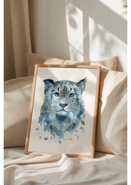 Ahşap Çerçeveli Tablo, Mistik Kar Leoparı, Genç Odası Dekoru Poster No: 113532 indirimleri