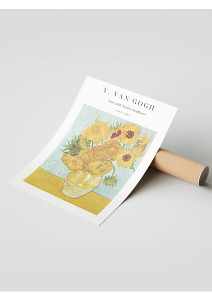 Çerçevesiz Poster, Vincent Van Gogh Ayçiçekleri Tablosu, Salon Dekoru Poster No: 113563 modelleri