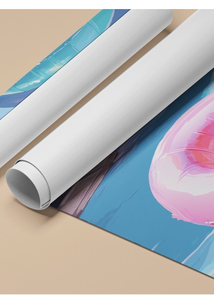 Çerçevesiz Poster, Renkli Simit Şeklinde Deniz Halkası, Genç Odası Dekoru Poster No: 113789 fırsatları