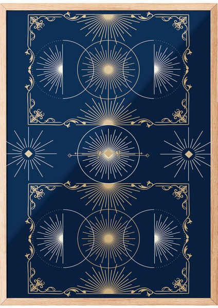 Ahşap Çerçeveli Tablo, Gökyüzü Geometrisi, Ofis Dekoru Poster No: 113881
